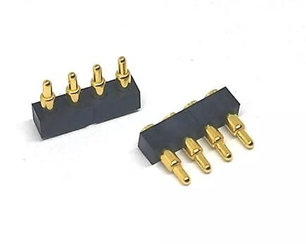 พลังงาน Pogo Pin Usb Connector ทอง Plated Solder กันน้ํา 2 ปิน
