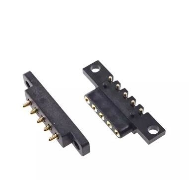 5 Pin 15mm Fine Pitch POGO Pin Connector Spring Loaded 2.54mm Pitch ชาย หญิง